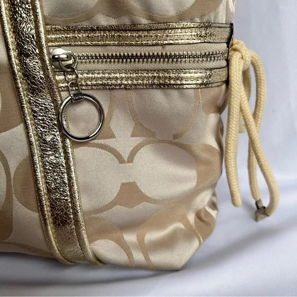 Coach Poppy Gold 13847 Purse Tote Y2K Excellent Condition - Picture 7 of 16